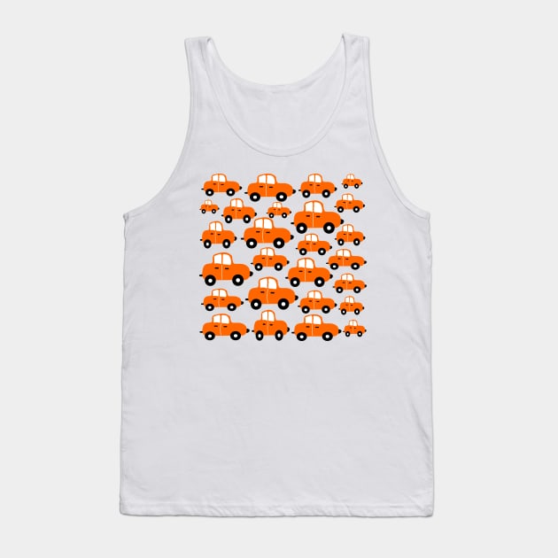 Cute orange motorcars Tank Top by Baobabprintstore